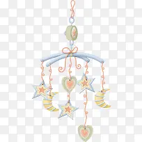 蓝色卡通可爱风铃-空若网 蓝色卡通可爱风铃-空若网