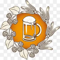 小麦杯子啤酒元素-空若网 小麦杯子啤酒元素-空若网