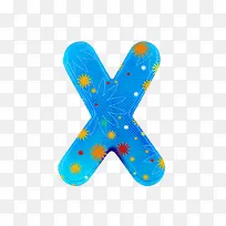 布纹字母X-空若网 布纹字母X-空若网