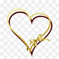 金色桃心爱心矢量素材-空若网 金色桃心爱心矢量素材-空若网