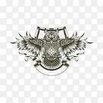 手绘创意艺术猫头鹰图-空若网 手绘创意艺术猫头鹰图-空若网