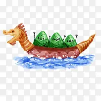 水彩龙舟-空若网 水彩龙舟-空若网