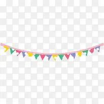 清新彩色三角拉旗-空若网 清新彩色三角拉旗-空若网