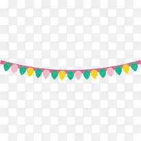 清新彩色三角拉旗-空若网 清新彩色三角拉旗-空若网