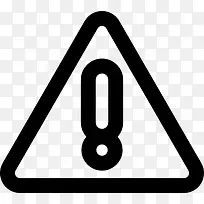 三角形轮廓信号中的感叹号图标-空若网 三角形轮廓信号中的感叹号图标-空若网