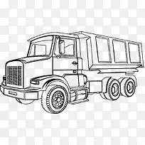 线条白色迷你风格卡车-空若网 线条白色迷你风格卡车-空若网