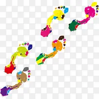 彩色脚掌印-空若网 彩色脚掌印-空若网