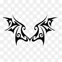 黑色翅膀图腾-空若网 黑色翅膀图腾-空若网