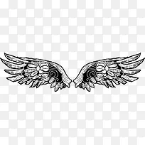 矢量纹身图腾翅膀-空若网 矢量纹身图腾翅膀-空若网