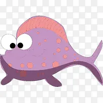 紫色卡通鱼PNG下载-空若网 紫色卡通鱼PNG下载-空若网