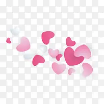粉色爱心漂浮素材-空若网 粉色爱心漂浮素材-空若网