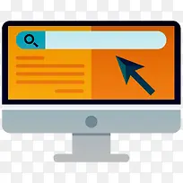 矢量卡通电脑显示器-空若网 矢量卡通电脑显示器-空若网