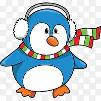 卡通蓝色企鹅-空若网 卡通蓝色企鹅-空若网