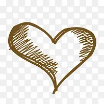 棕色手绘的爱心效果-空若网 棕色手绘的爱心效果-空若网