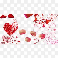 爱心玫瑰漂浮元素-空若网 爱心玫瑰漂浮元素-空若网