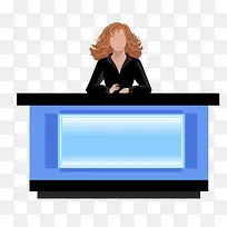 矢量前台咨询素材-空若网 矢量前台咨询素材-空若网