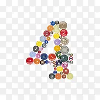 纽扣字母数字4-空若网 纽扣字母数字4-空若网