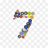 纽扣字母数字7-空若网 纽扣字母数字7-空若网