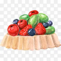 水彩水果蛋糕-空若网 水彩水果蛋糕-空若网