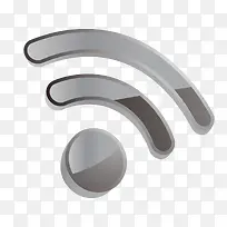 灰色玻璃质感信号符号-空若网 灰色玻璃质感信号符号-空若网