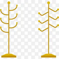 金属对称矢量衣帽架-空若网 金属对称矢量衣帽架-空若网