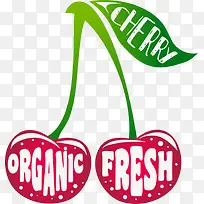 矢量卡通创意樱桃-空若网 矢量卡通创意樱桃-空若网