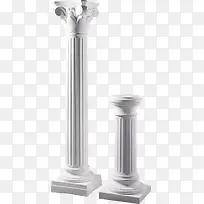 白色纹理石柱-空若网 白色纹理石柱-空若网