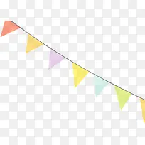 串联浅色系三角形旗帜-空若网 串联浅色系三角形旗帜-空若网