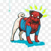 蜘蛛侠小狗-空若网 蜘蛛侠小狗-空若网