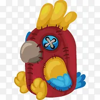 毛绒玩具红色鹦鹉-空若网 毛绒玩具红色鹦鹉-空若网