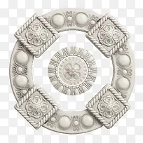 白色双环型欧式吊顶-空若网 白色双环型欧式吊顶-空若网