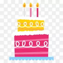 生日蛋糕剪贴画-粉红色蛋糕-空若网 生日蛋糕剪贴画-粉红色蛋糕-空若网