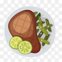 牛排食物设计矢量图-空若网 牛排食物设计矢量图-空若网