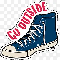 时尚牛仔帆布鞋贴纸-空若网 时尚牛仔帆布鞋贴纸-空若网