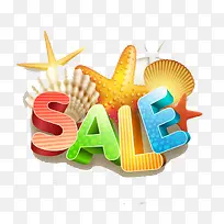 海星贝壳与促销立体字-空若网 海星贝壳与促销立体字-空若网