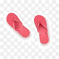 红色波点人字拖矢量图-空若网 红色波点人字拖矢量图-空若网