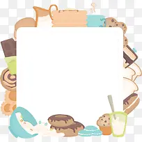 卡通美味甜点边框-空若网 卡通美味甜点边框-空若网