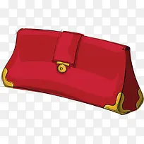 卡通手绘红色手拿包-空若网 卡通手绘红色手拿包-空若网