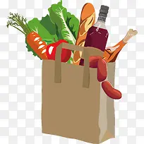 装满购物袋的蔬菜-空若网 装满购物袋的蔬菜-空若网