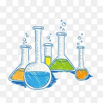 卡通手绘化学物品素材-空若网 卡通手绘化学物品素材-空若网