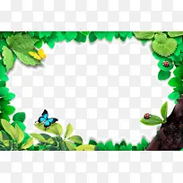 春天 绿色 边框 大树-空若网 春天 绿色 边框 大树-空若网