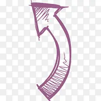 紫色卡通手绘立体箭头矢量-空若网 紫色卡通手绘立体箭头矢量-空若网