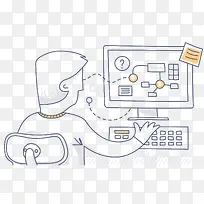 数据粉色矢量插画-空若网 数据粉色矢量插画-空若网