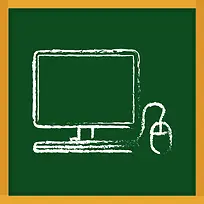矢量黑板上的笔记本电脑-空若网 矢量黑板上的笔记本电脑-空若网