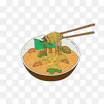 手绘面条矢量图下载-空若网 手绘面条矢量图下载-空若网