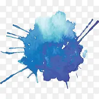 蓝色水彩泼墨墨点-空若网 蓝色水彩泼墨墨点-空若网