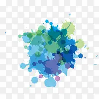 墨点蓝色矢量-空若网 墨点蓝色矢量-空若网