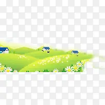 卡通郊外房屋风景农村草坡风景-空若网 卡通郊外房屋风景农村草坡风景-空若网