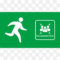 矢量绿色左边安全出口指示牌-空若网 矢量绿色左边安全出口指示牌-空若网