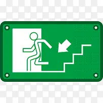 矢量绿色安全出口指示牌-空若网 矢量绿色安全出口指示牌-空若网